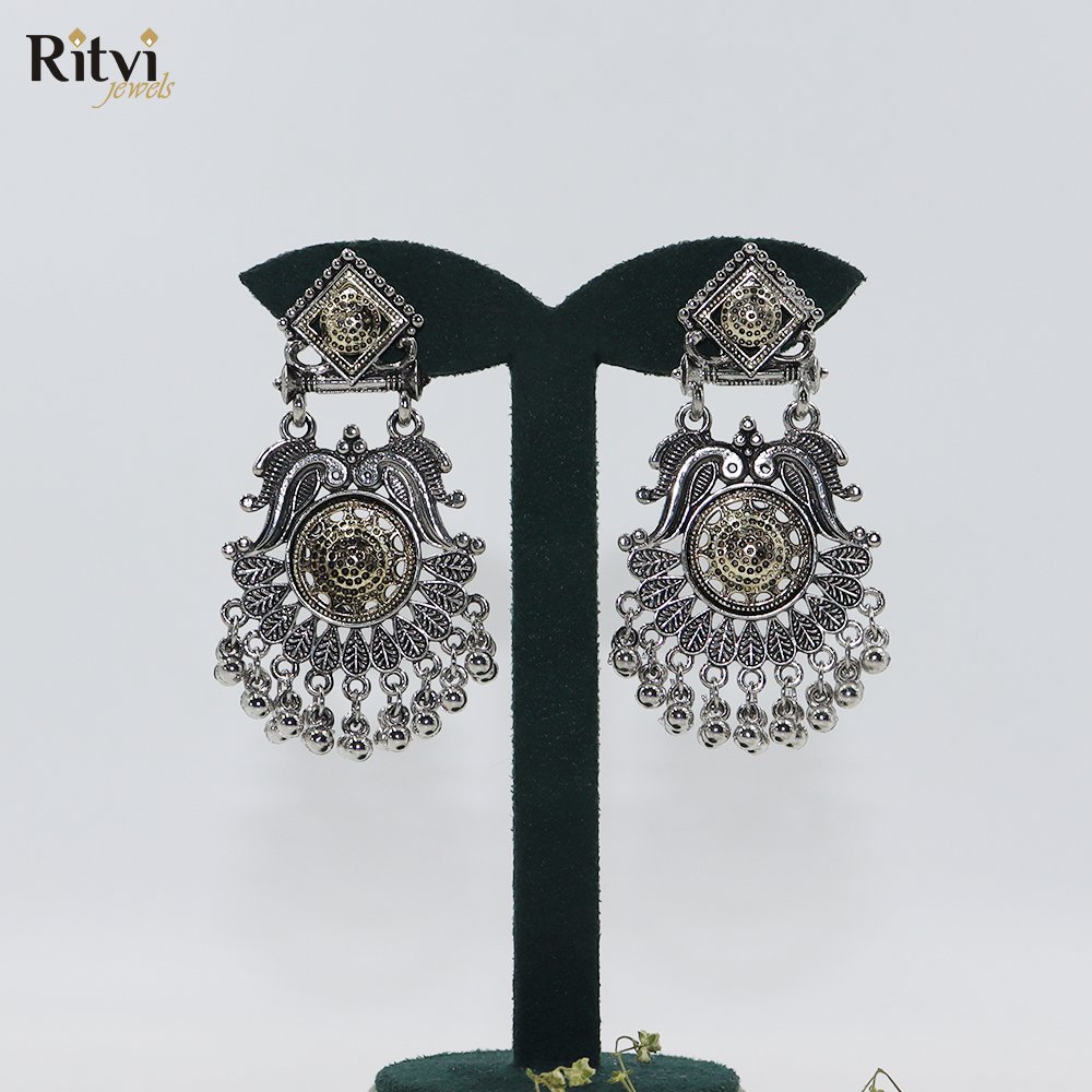Shefali Oxidised Earrings