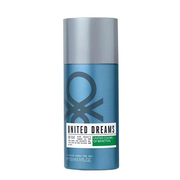 United-Colors-of-Benetton-United-Dreams-Go-Far-Deodorant-Spray-For-Men-150ml_11zon.jpg United Colors Of Benetton United Dreams Go Far Body Spray For Men Deo (150ml) - Image 1