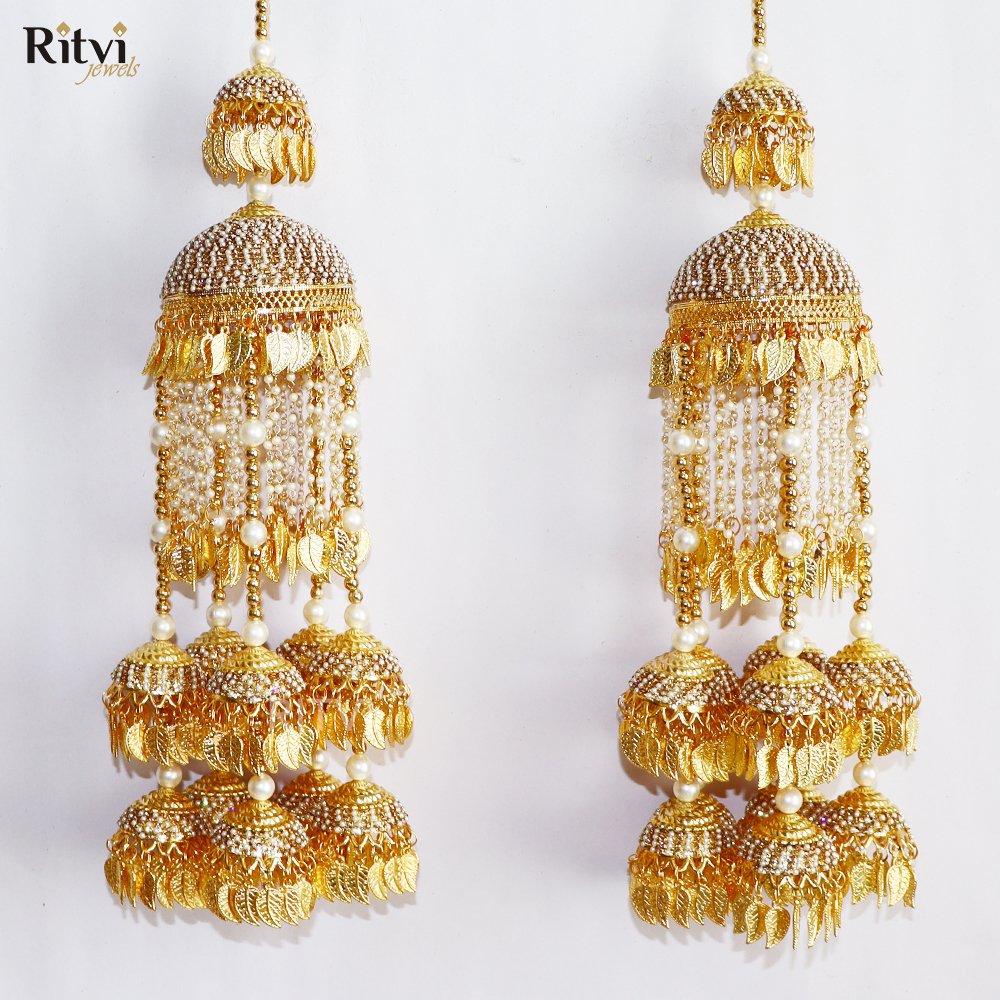 ritvi gold plated heavy bridal layered kalira 1