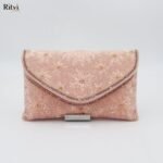 Shayra Designer Coral Pink Handmade Bag