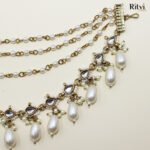 komal Gold Plated Pearl Kanchain/Ear Chain