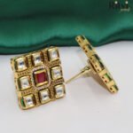 Regal Ruby Square Studs