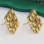 Regal Ruby Square Studs